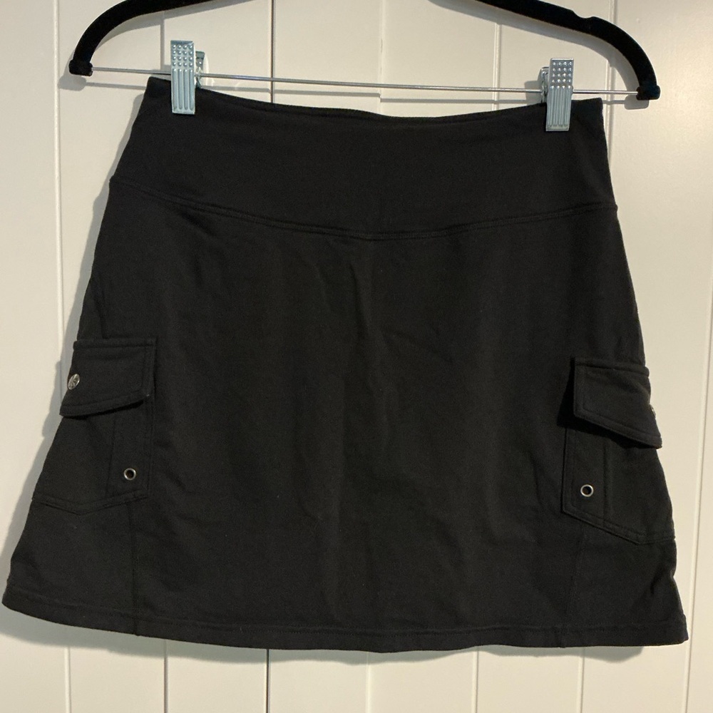 Athleta women’s black cargo skort large stretch hike everyday‎ athleisure skirt